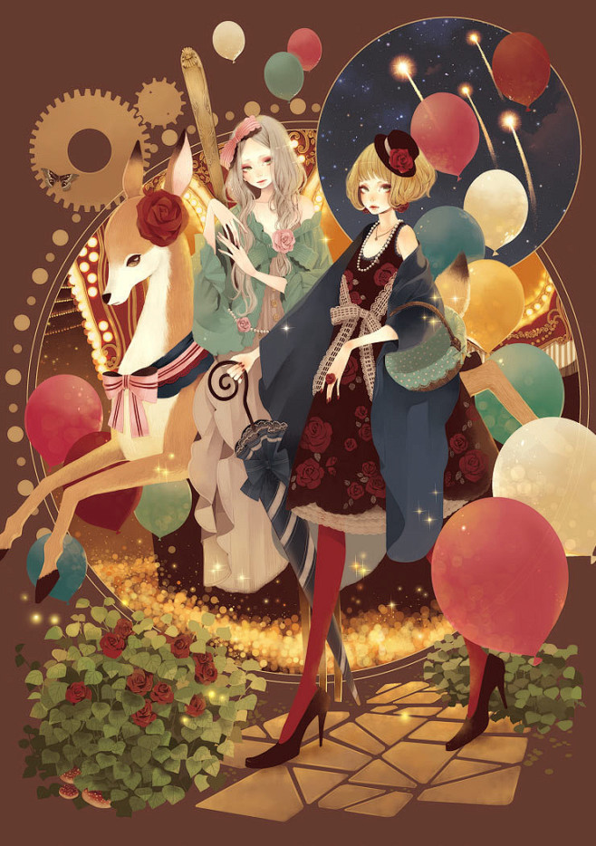 renren.com  日本插画师morimaiko作品 zhan.renren.