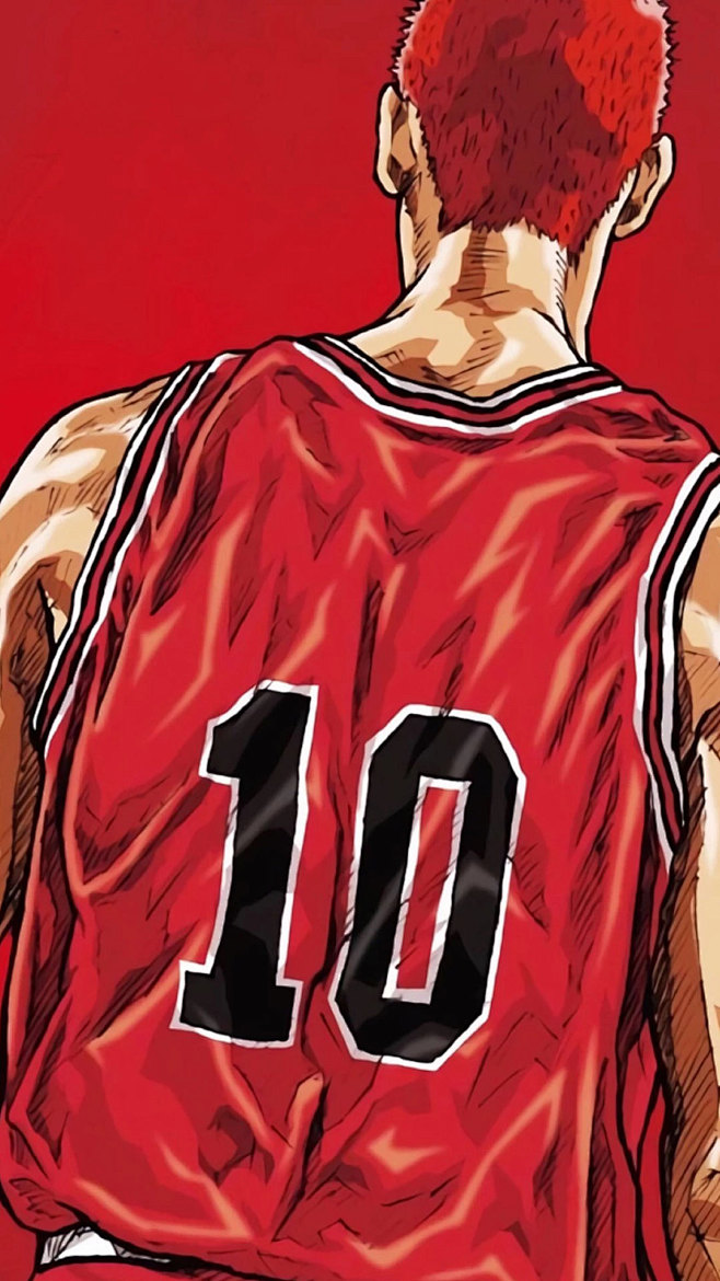 灌篮高手|10号樱木花道背影手机壁纸