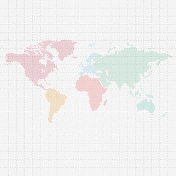com 世界地图 彩色 地理 方格背景 方格底纹 平面设计