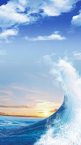 com 蓝天大海印刷背景 htmlsucai.