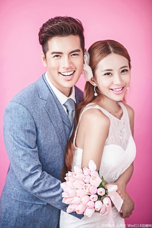 com 新郎新娘唯美婚纱照高清图片素材背景图片下载 tooopen.