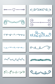 简笔画-花瓣网|陪你做生活的设计师 | 清新简约欧式花纹分割线素材