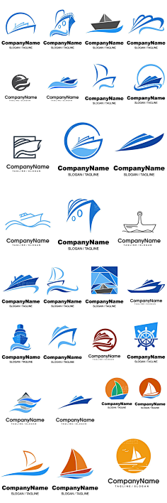 船-花瓣网|陪你做生活的设计师 | 轮船船舶logo设计