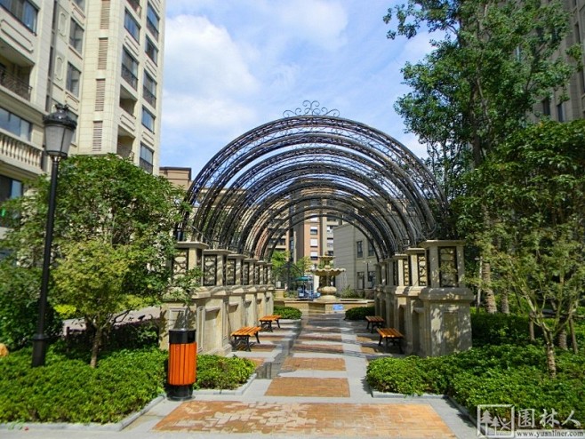 com上海景观七号居住区园林-现代景观-远洋人网-园林设计方案乡下三层室内设计图片