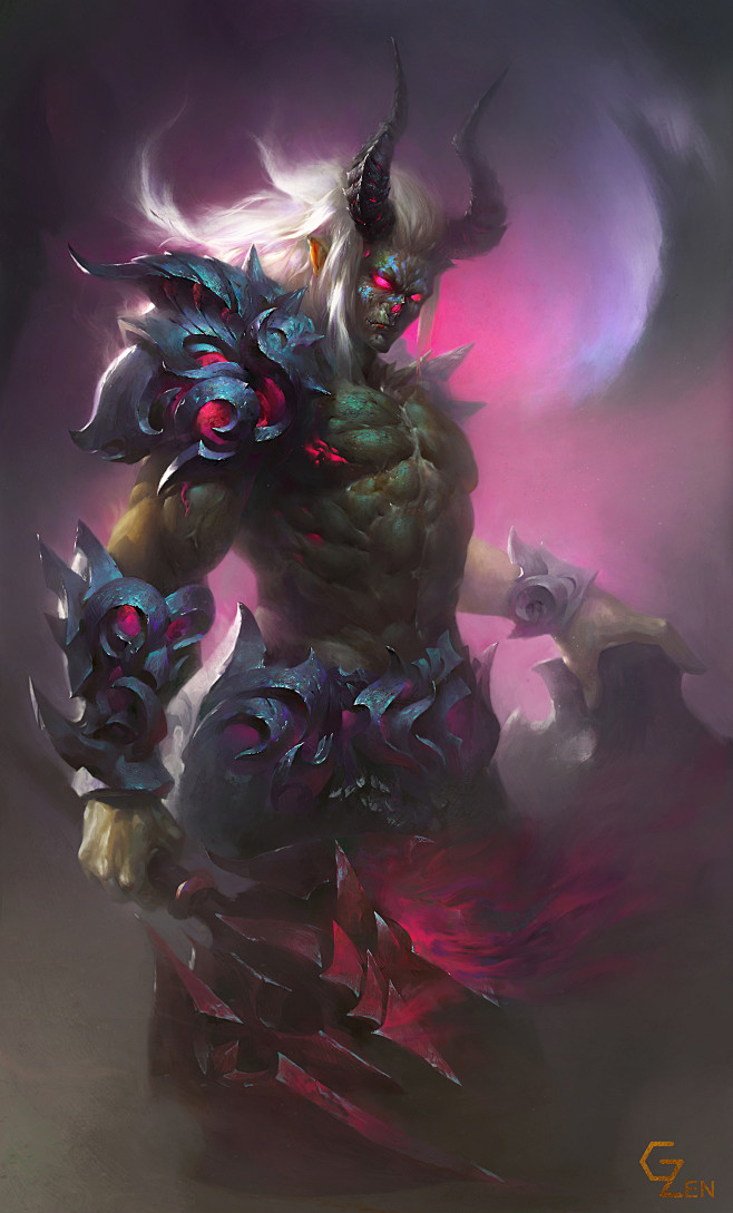 游戏原画—男战士