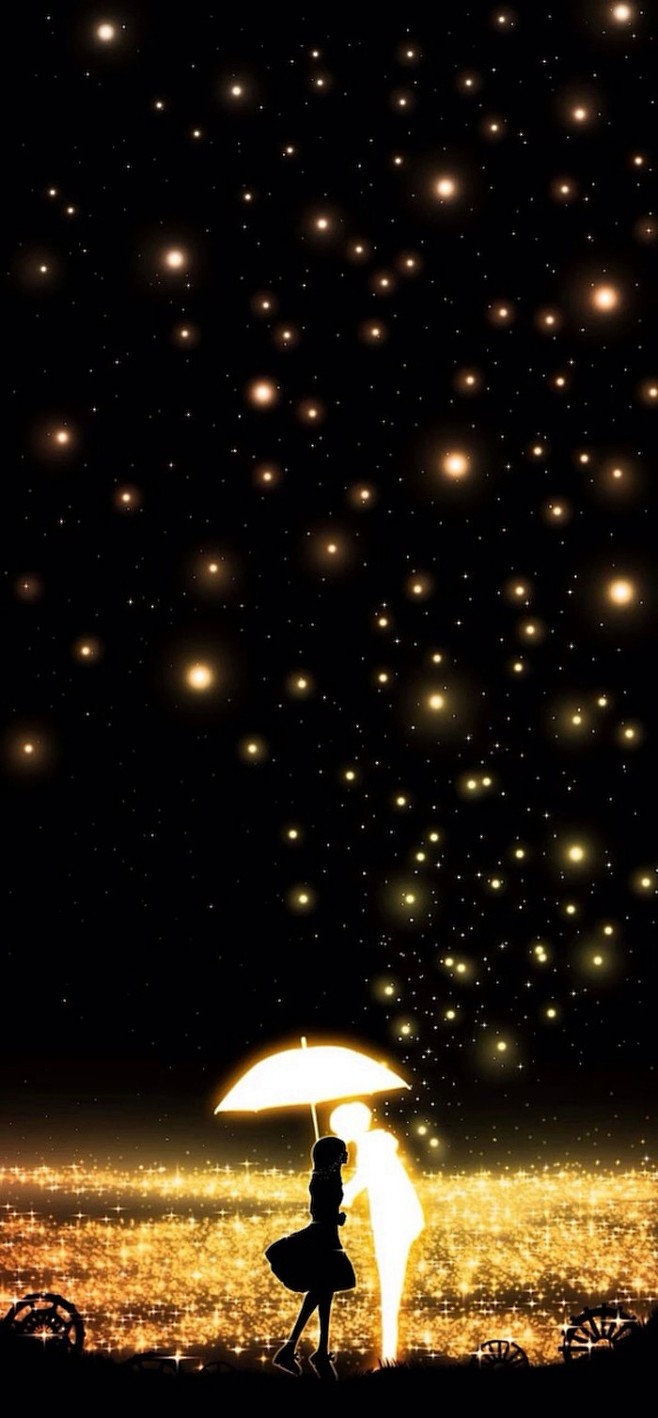 【新堂彩】壁纸 星空 夜空 动漫 男头 .