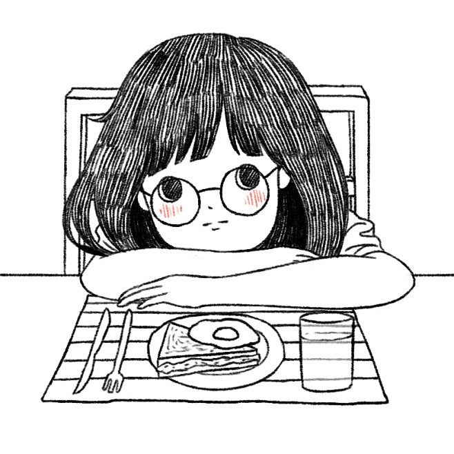 插画# #请勿擅自商用 by neko#手绘-简笔画练习小秋禾该采集也在以下