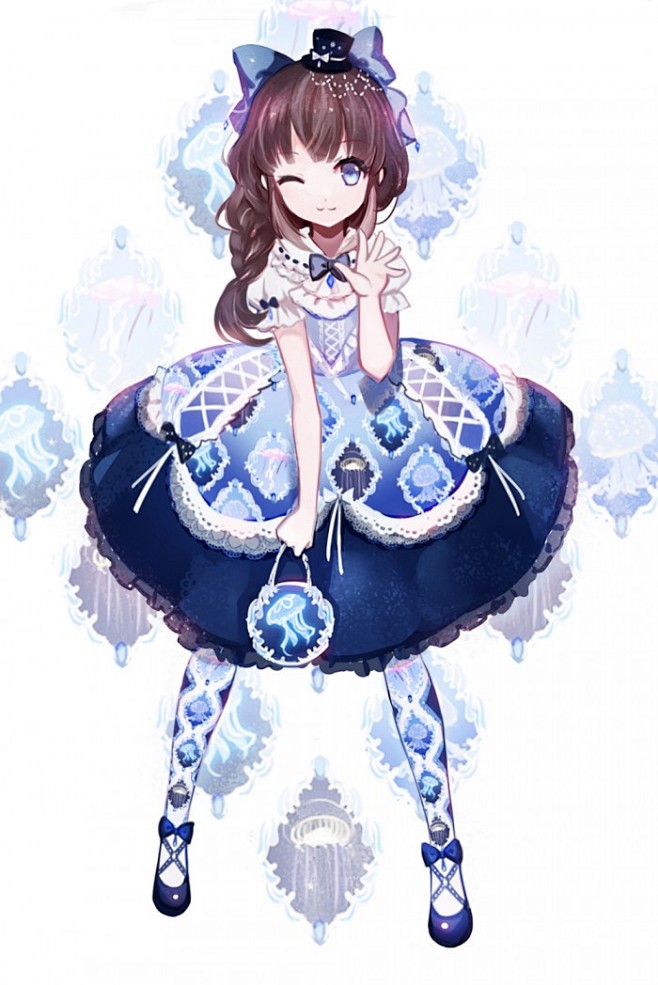 插画人物萝莉洋服洛丽塔洋装lolitaロリータ服装觉醒