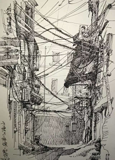 手有余香采集到建筑速写