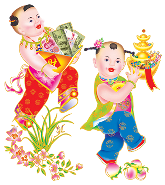 免抠图png格式喜庆传统年画艺术图案书画艺术网