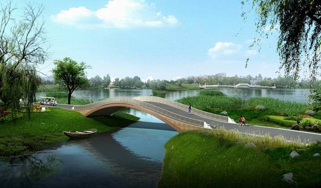 园博园景观桥西南交大土木工程设计有限公司