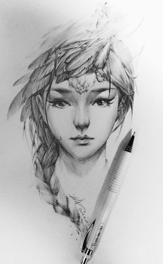 小东插画素描黑白灰