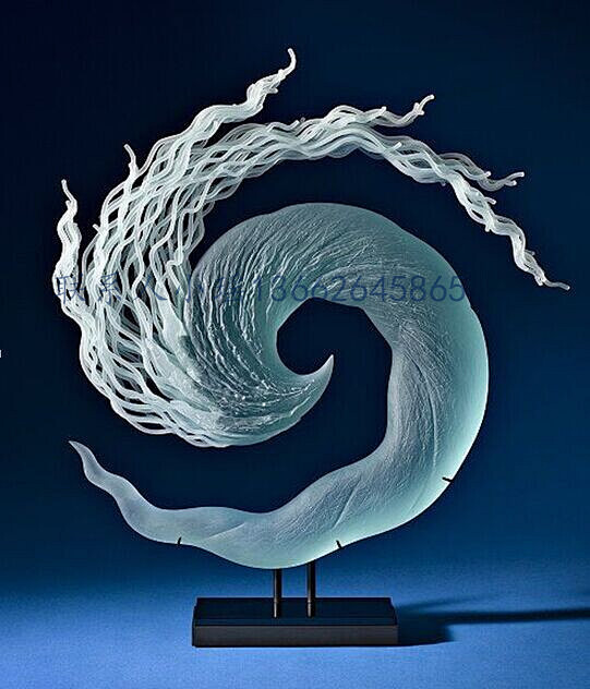 雕塑琉璃摆件水纹创意