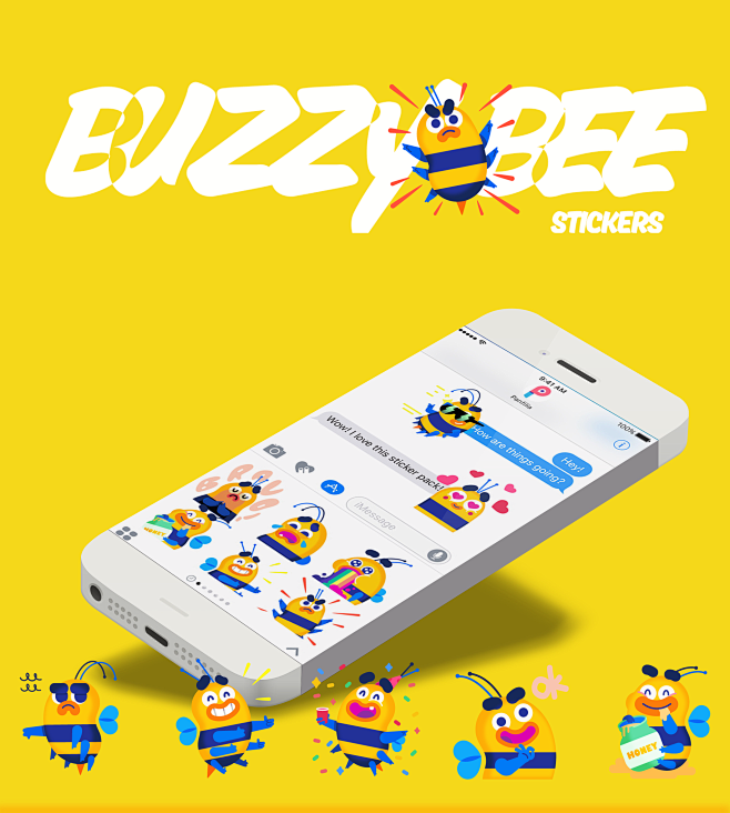 buzzybeeworksdesignedtocreateastickerpackformessagingappthe