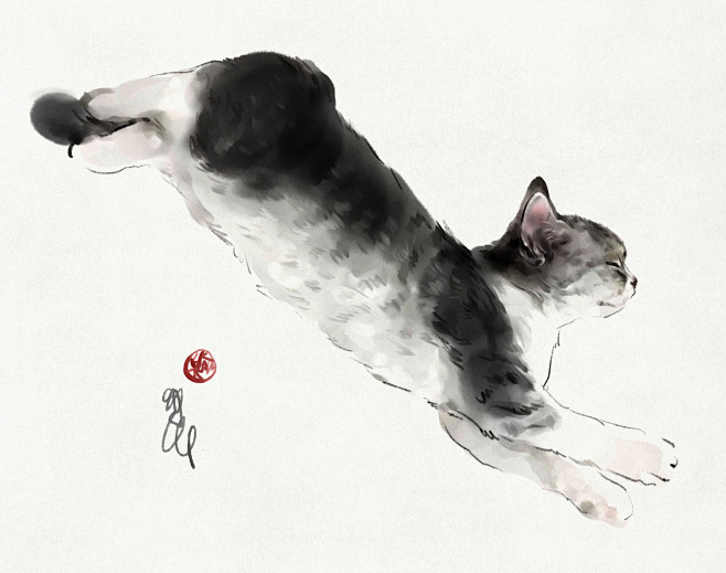 画猫,宠物画像,猫咪画像,猫咪手绘