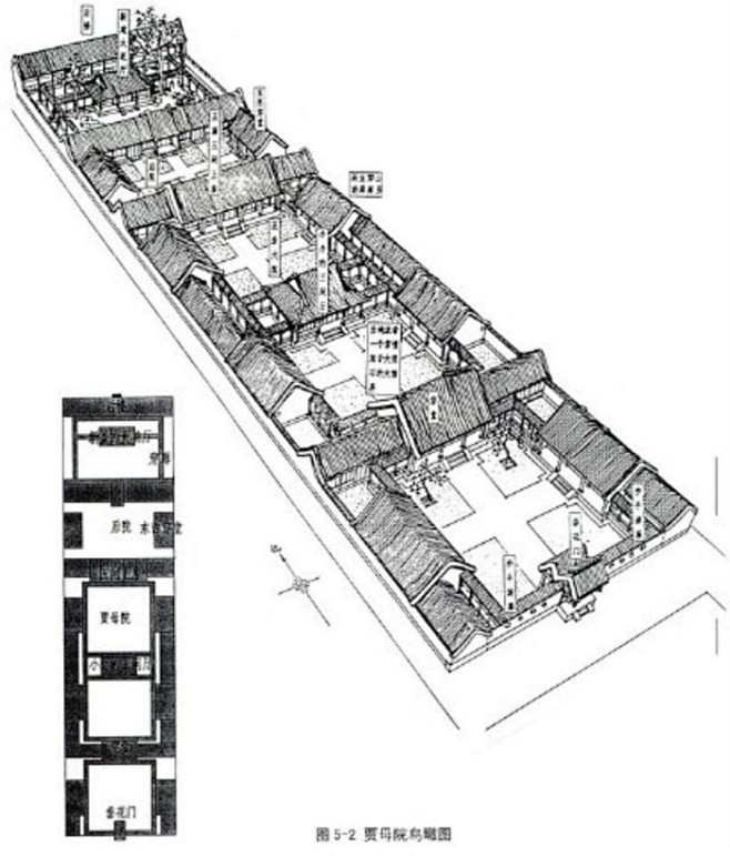 红楼梦建筑图解贾母院鸟瞰图