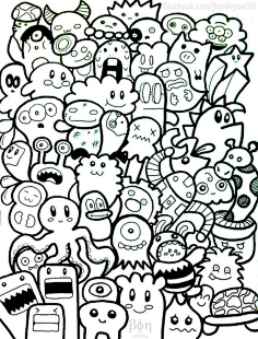 怪兽涂鸦插画