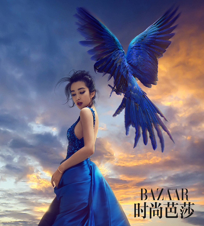 李冰冰野性大片曝光 与动物合作呼吁为生命呐