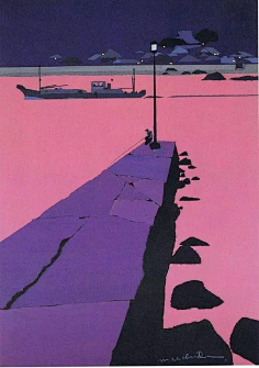 邻近色风景插画