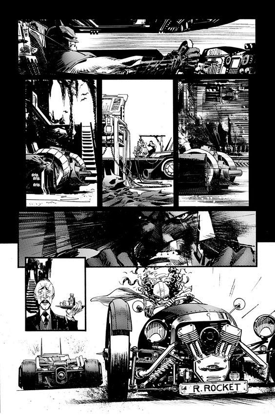 黑白漫画场景