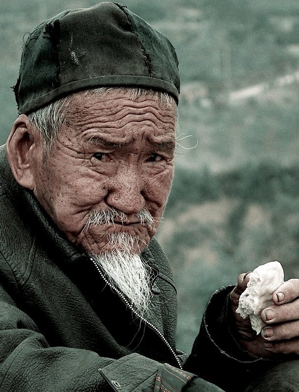 陕北老人头像摄影作品