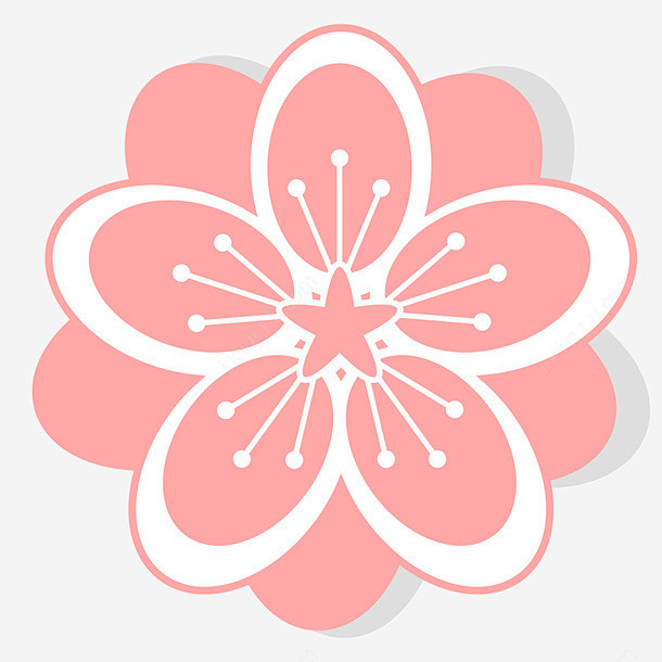 手绘桃花花瓣图形矢量图高清素材 手绘桃花.