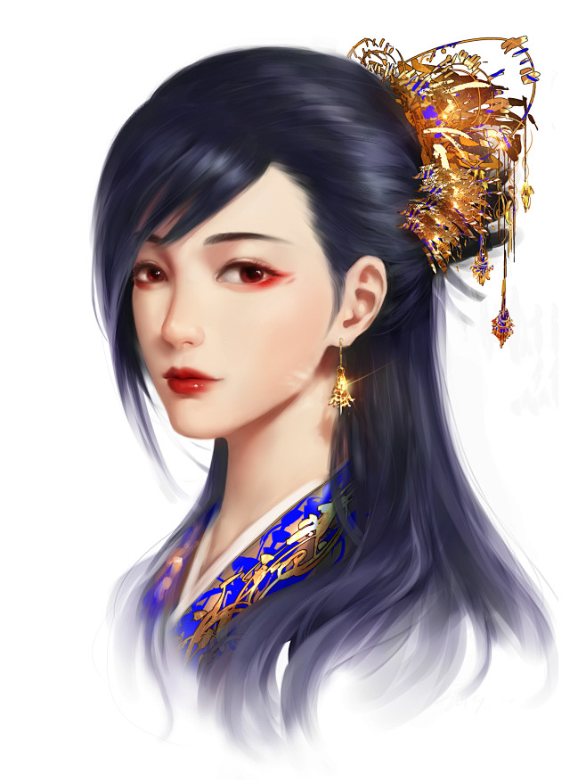 厚涂古风女头