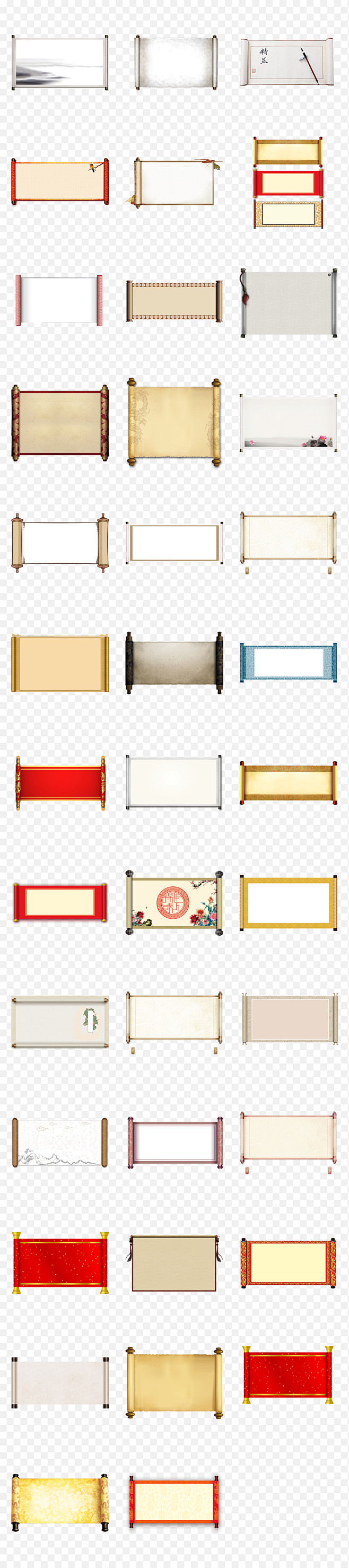 中国风 画轴 文化 羊皮卷 羊皮纸素材 古典 牛皮纸 复古 古风 手绘