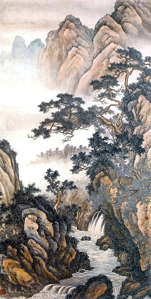 现当代山水国画欣赏高清现当代山水国画