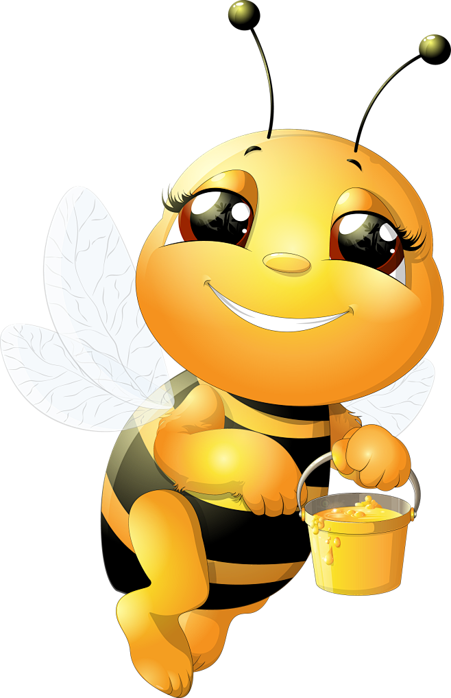 卡通小蜜蜂可爱蜂蜜采蜜海报素材背景图片