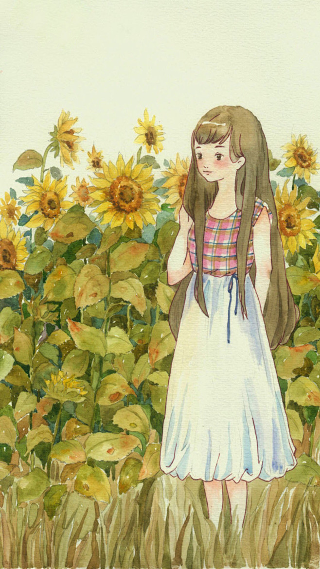 sunflower向日葵的微笑采集到手绘
