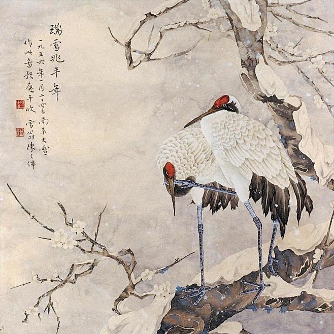 天工净雅国画大师陈之佛工笔花鸟画精选