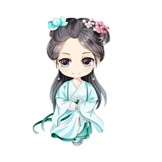 q版人物免抠女古代