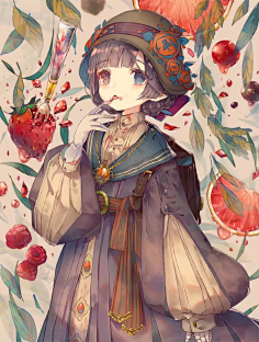 原画参考-日系半厚涂女孩子