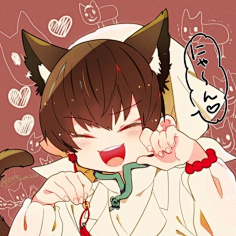 com 猫耳 白泽 猫咪 二次元 动漫 【鬼灯的冷彻】 duitang.com