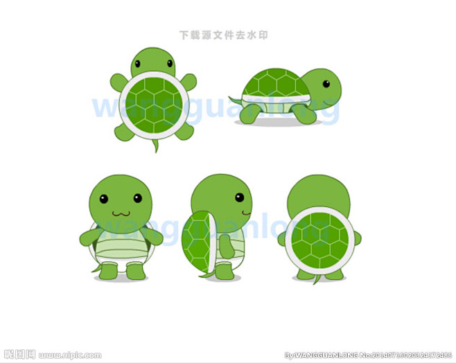 com 可爱乌龟卡通矢量造型 nipic.com
