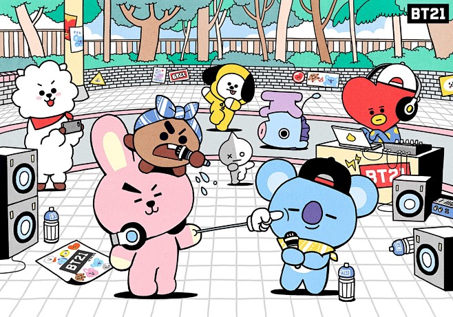 linebt21卡通素材布朗熊可妮兔丘可莎莉