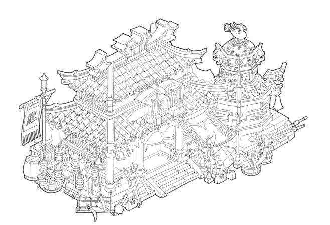 建筑线稿场景线稿