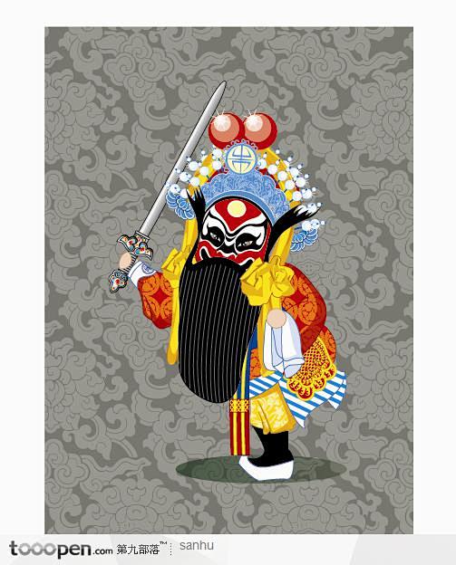 武官花脸京剧人物