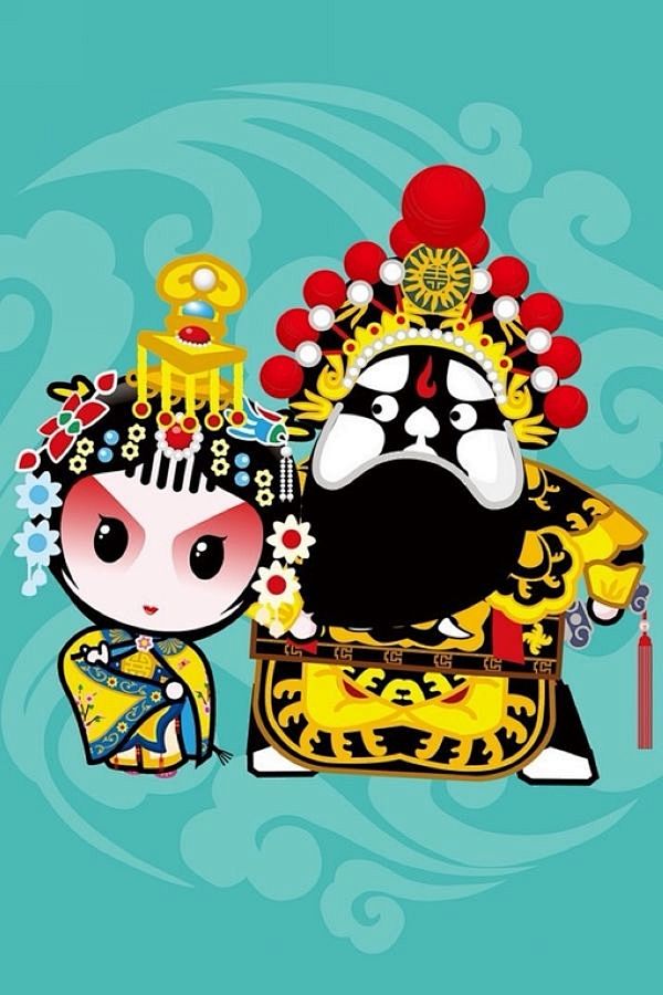 q版插画京剧也可以萌萌哒