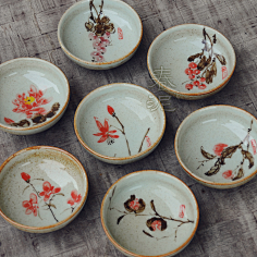 陶艺手绘-花瓣网|陪你做生活的设计师 陶瓷釉下彩手绘大汤碗