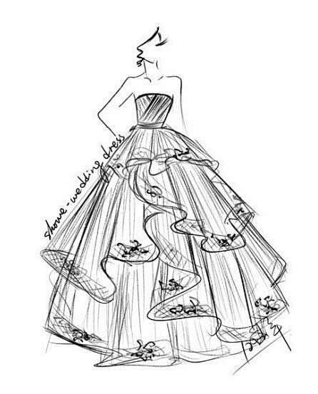 婚纱手稿婚纱礼服设计服装设计
