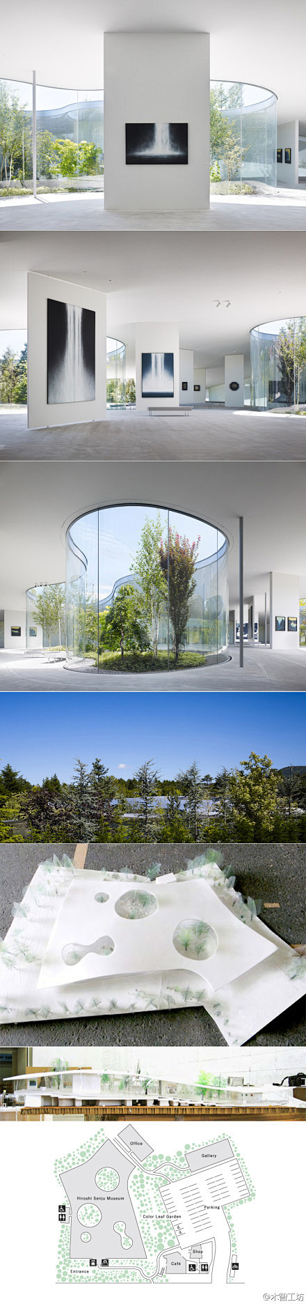 日本建筑师西泽立卫与艺术家千住博共同设计完成的轻井泽千住博博物馆