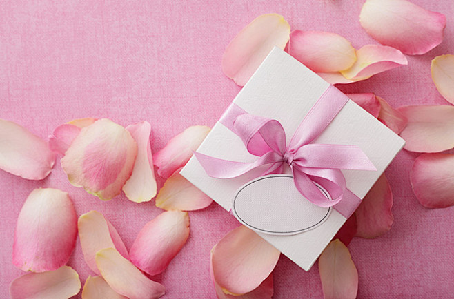 唯美粉色礼物盒高清图片