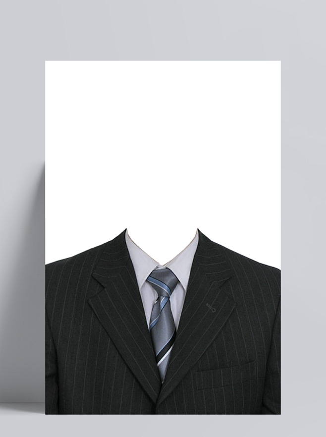 com 证件照衣服素材模板psd源文件男女士职业装白衬衫正装领带共144件