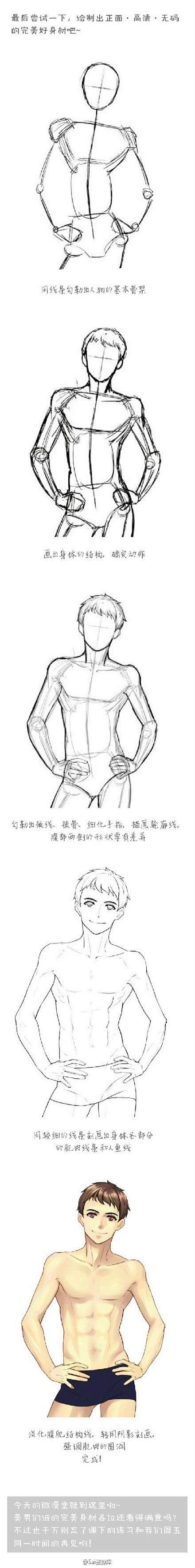 sai资源库动漫美男子身体结构肌