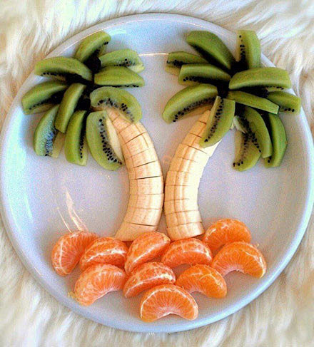 水果拼盘椰树