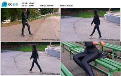 com 白衬衫健身裤白球鞋瑜伽裤紧身裤女逛公园闪韵高清视频素材-淘宝