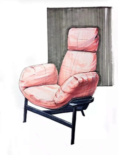 com各种椅子沙发马克笔表现-单体 手绘教程 绘世界网 手机版沐