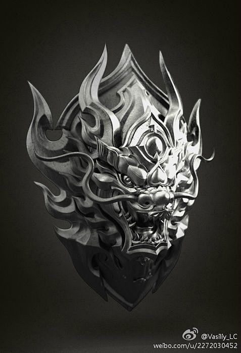 兽头金属狮子头材质铠甲